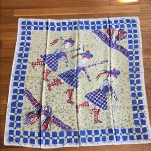 Vintage French silk scarf